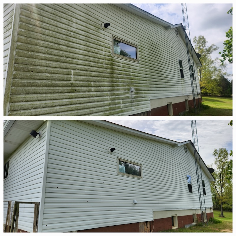 House wash with gutter brightening medon tx